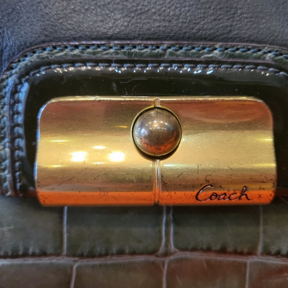 Coach Madison Leather & Croc-Embossed Shoulder Bag – Great Condition - Picture 3 of 11